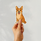 Custom Cardigan Welsh Corgi Dog Sticker - Red and White | Personalized with Name