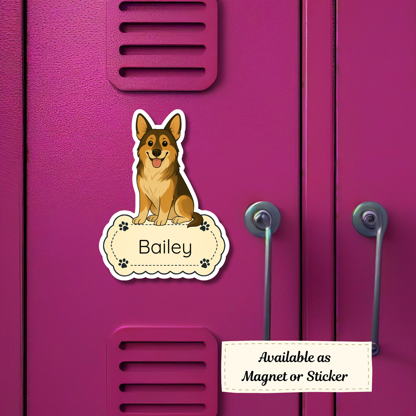 Custom Cardigan Welsh Corgi Dog Sticker - Sable and White | Personalized with Name