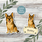 Custom Cardigan Welsh Corgi Dog Sticker - Sable and White | Personalized with Name
