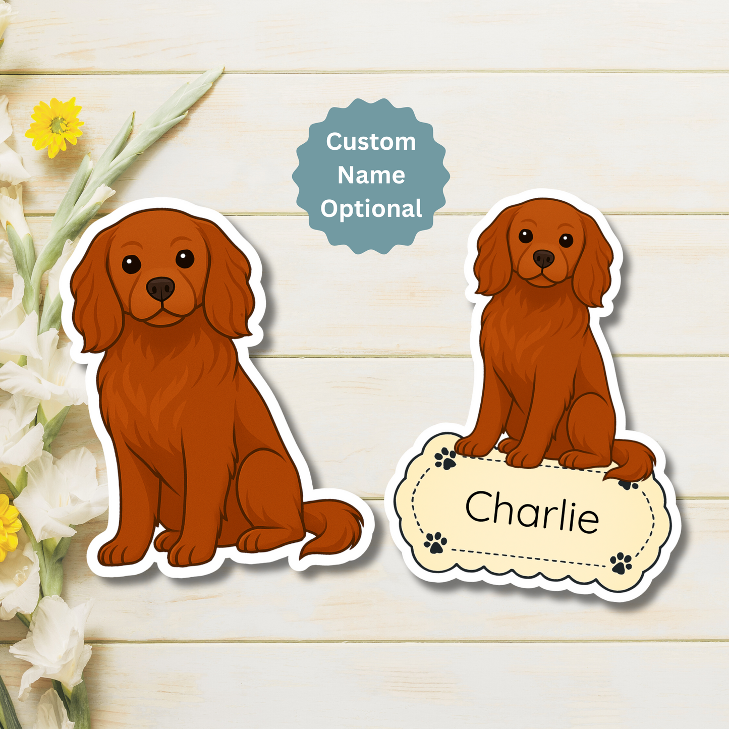 Custom Cavalier King Charles Dog Magnet - Ruby | Personalized with Pet Name