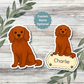 Custom Cavalier King Charles Dog Sticker - Ruby | Personalized with Name