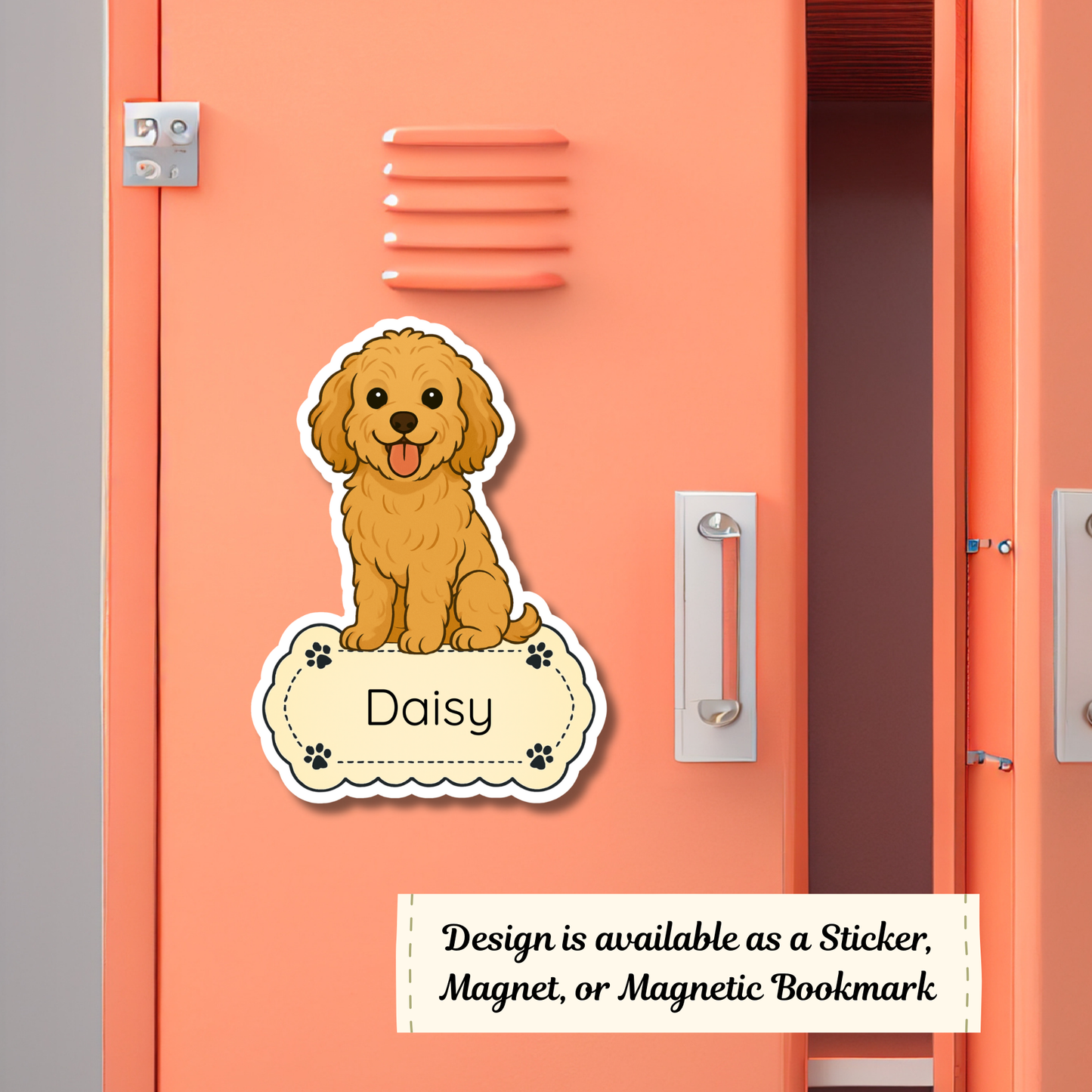 Custom Cavapoo Dog Magnet / Bookmark - Apricot