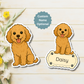 Aimant personnalisé pour chien Cavapoo – Abricot | Personnalisable avec le nom de l'animal