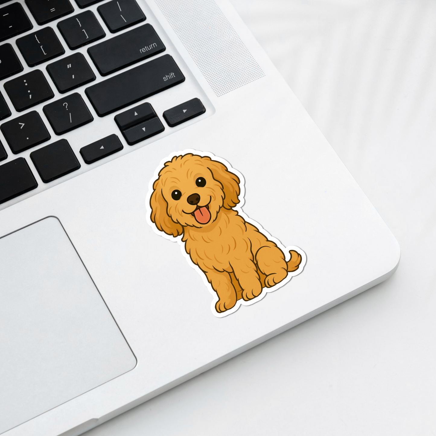 Aimant personnalisé pour chien Cavapoo – Abricot | Personnalisable avec le nom de l'animal