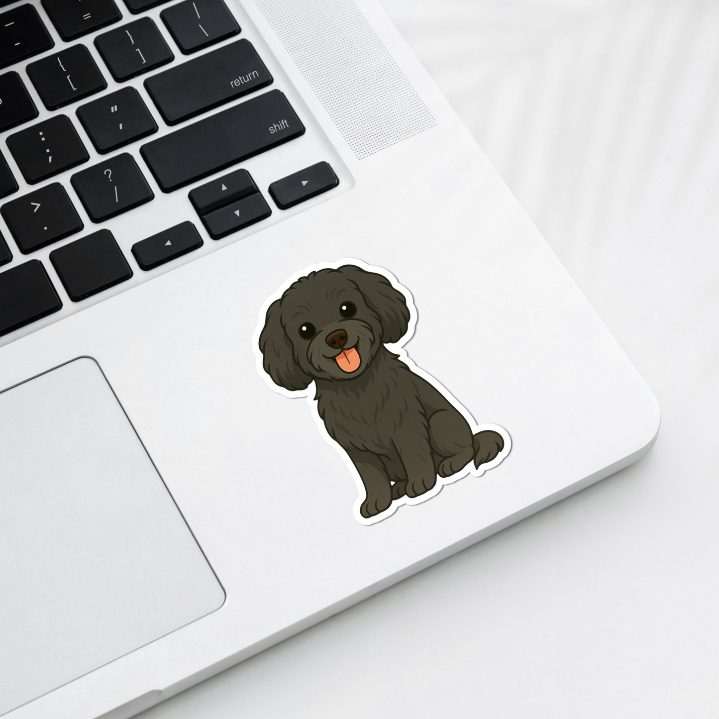 Custom Cavapoo Dog Sticker - Black | Personalized with Name