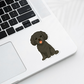 Custom Cavapoo Dog Sticker - Black | Personalized with Name