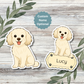 Custom Cavapoo Dog Sticker - Cream | Personalized with Name