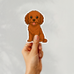 Aimant personnalisé pour chien Cavapoo - Rouge | Personnalisable avec le nom de l'animal