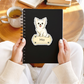 Personalized Long Haired Chihuahua Dog Sticker - White