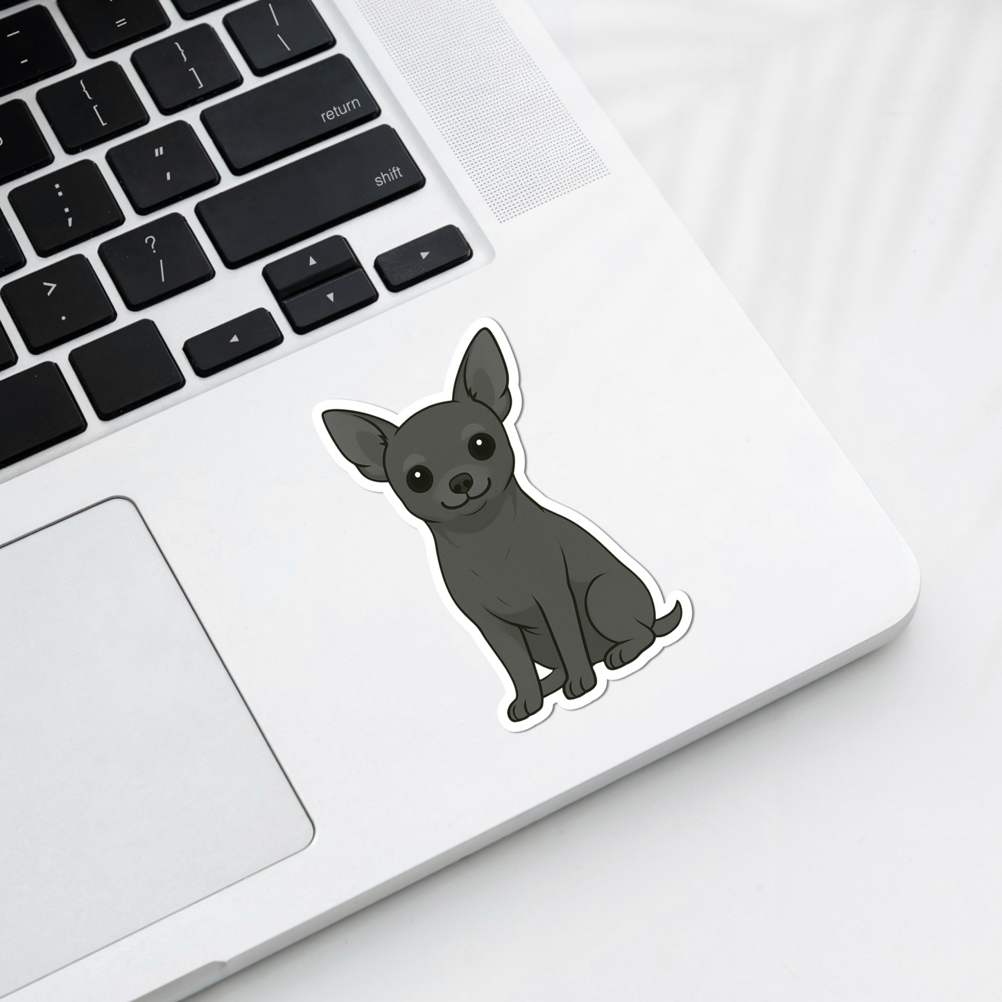 Custom Chihuahua Dog Sticker - Short Haired Black | Personalized with Name