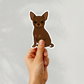 Custom Chihuahua Dog Sticker - Short Haired Chocolate | Personalized with Name