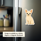 Custom Short Haired Chihuahua Dog Magnet / Bookmark - White