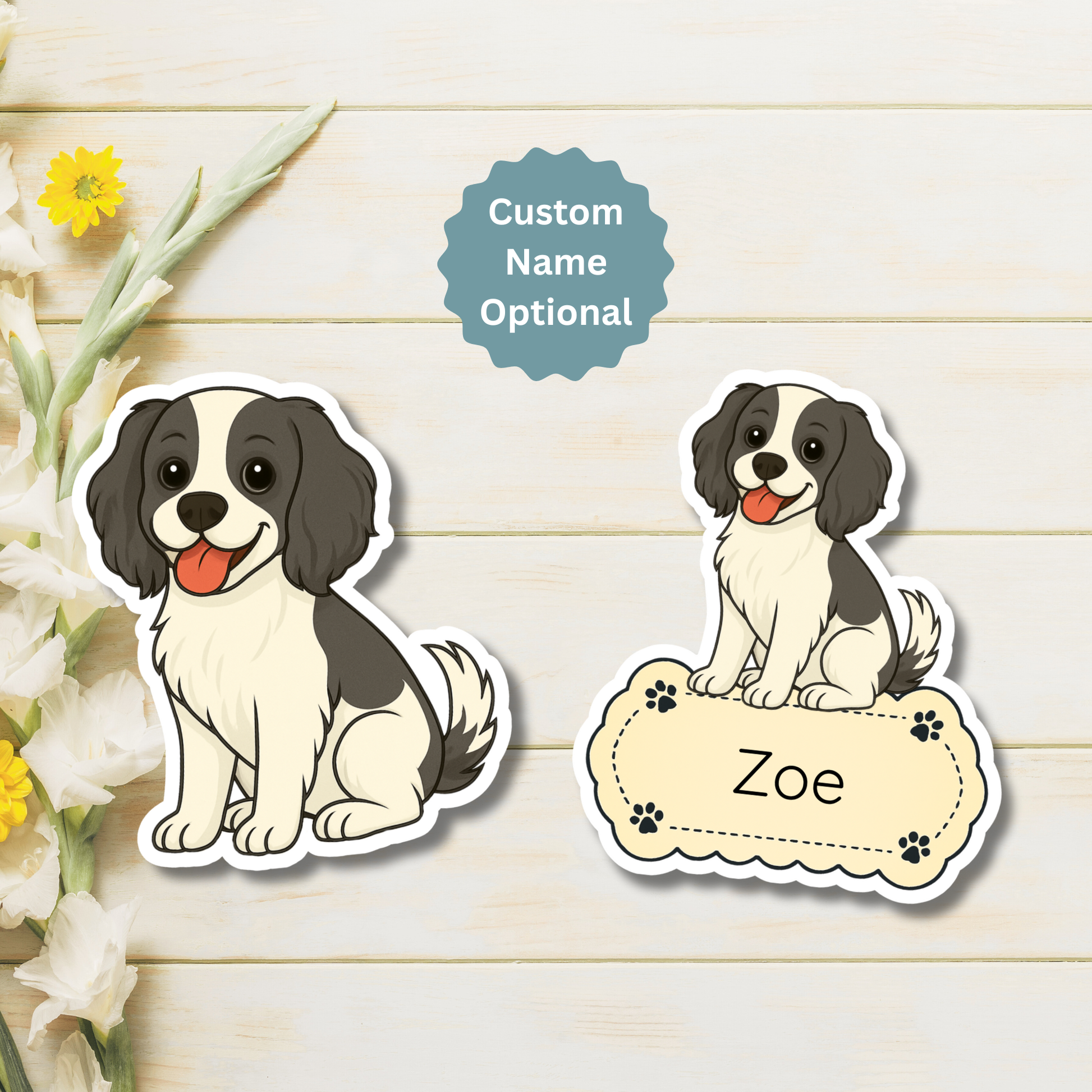 Cockalier - Black and White dog merchandise hero