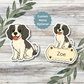 Custom Cockalier Dog Sticker - Black and White | Personalized with Name