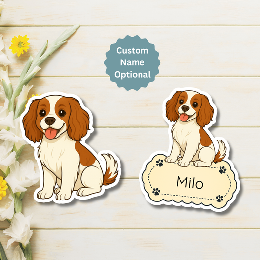 Custom Cockalier Dog Magnet - Blenheim | Personalized with Pet Name
