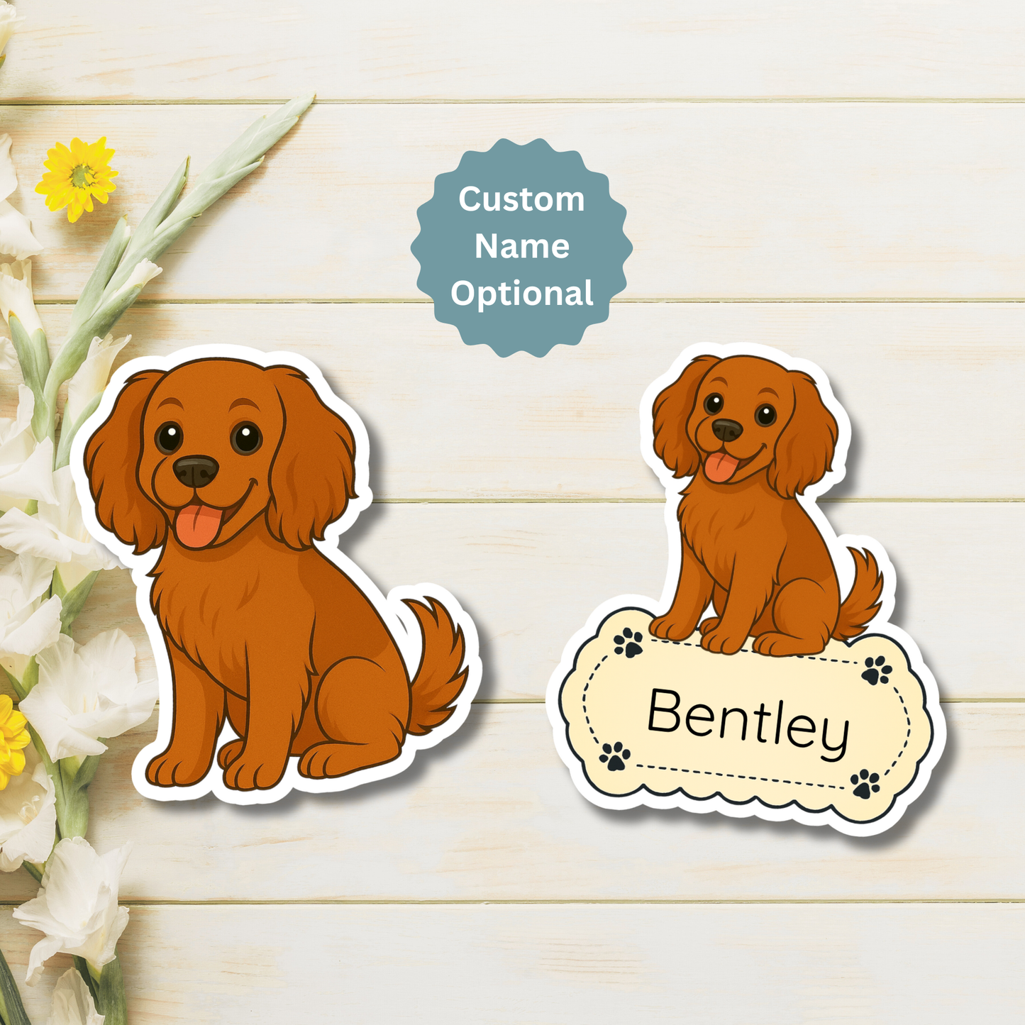 Custom Cockalier Dog Magnet - Ruby | Personalized with Pet Name