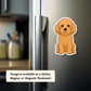 Custom Cockapoo Dog Magnet / Bookmark - Apricot