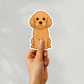 Custom Cockapoo Dog Sticker - Apricot | Personalized with Name