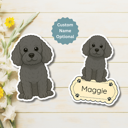 Custom Cockapoo Dog Magnet - Black | Personalized with Pet Name