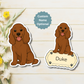 Custom Cocker Spaniel Dog Magnet - Chocolate | Personalized with Pet Name