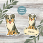 Custom Collie Dog Sticker - Blue Merle | Personalized with Name