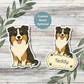 Custom Collie Dog Sticker - Tricolored | Personalized with Name