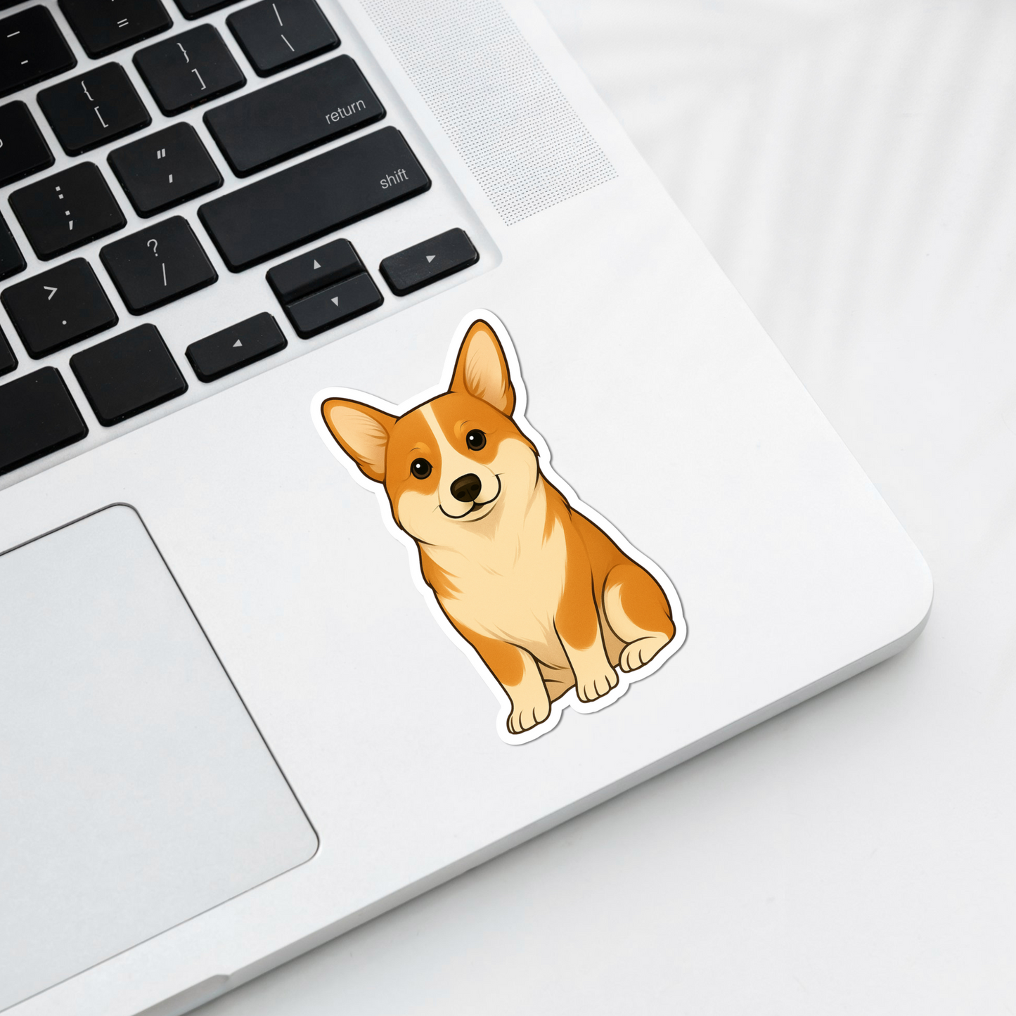 Aimant personnalisé pour chien Pembroke Corgi – Rouge et blanc | Personnalisable avec le nom de l'animal