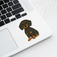 Custom Dachshund Dog Sticker - Black and Tan | Personalized with Name