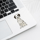 Custom Dalmatian Dog Sticker - Black Spotted | Personalized with Name