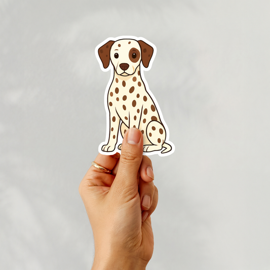Custom Dalmatian Dog Magnet - Liver Spotted | Personalized with Pet Name