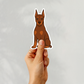 Custom Doberman Pinscher Dog Sticker - Cropped Ears Red and Rust | Personalized with Name