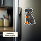 Custom Doberman Pinscher Dog Sticker - Natural Ears Black and Rust | Personalized with Name