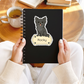 Custom Long Haired Chihuahua Dog Magnet / Bookmark - Black