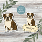 Custom English Bulldog Dog Sticker - Brindle | Personalized with Name