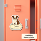 Aimant bouledogue anglais personnalisé – Rouge et blanc | Personnalisable avec le nom de l'animal