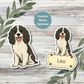 Custom English Springer Spaniel Dog Sticker - Black and White | Personalized with Name