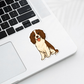 Custom English Springer Dog Sticker - Liver and White | Personalized with Name