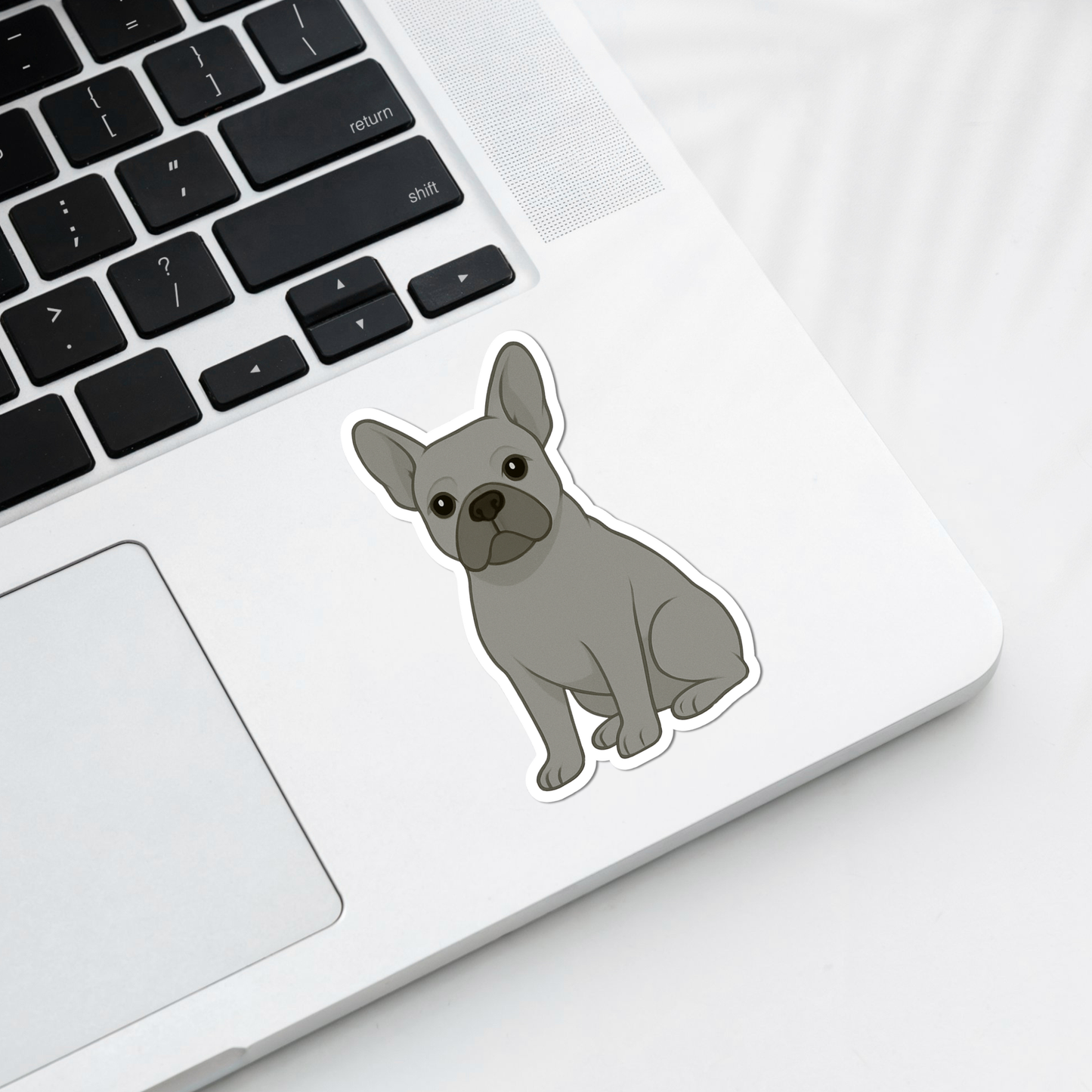Autocollant bouledogue français personnalisé – Bleu | Personnalisable avec nom