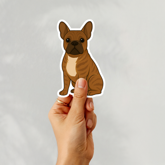 Custom French Bulldog Dog Sticker - Brindle | Personalized with Name