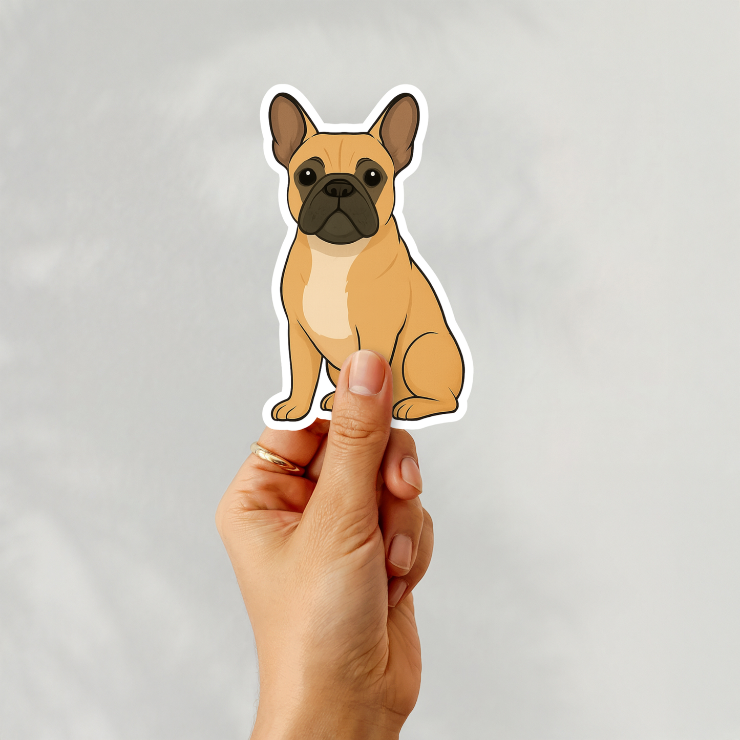 Custom French Bulldog Dog Sticker - Fawn | Personalized with Name