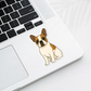 Custom French Bulldog Dog Sticker - Pied | Personalized with Name