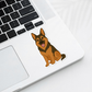 Custom German Shephard Dog Sticker - Black and Red | Personalized with Name