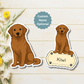 Custom Golden Retriever Dog Magnet - Dark Golden | Personalized with Pet Name
