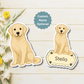 Custom Golden Retriever Dog Magnet - Light Golden | Personalized with Pet Name
