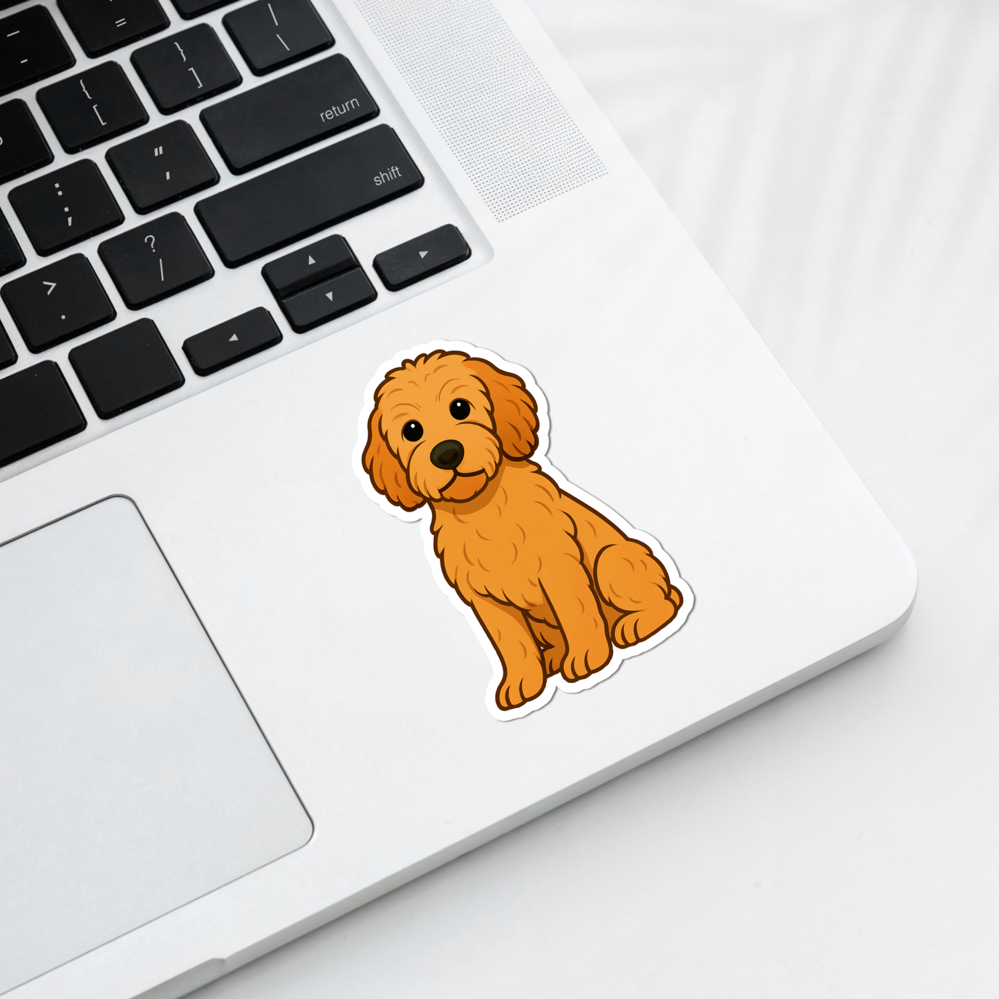 Custom Goldendoodle Dog Sticker - Apricot | Personalized with Name