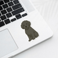 Autocollant personnalisé Goldendoodle noir | Personnalisable avec votre nom