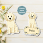 Custom Goldendoodle Dog Magnet - Cream | Personalized with Pet Name
