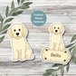 Custom Goldendoodle Dog Sticker - Cream | Personalized with Name