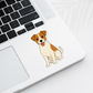 Custom Jack Russell Terrier Dog Sticker - White and Tan | Personalized with Name