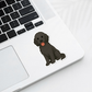 Custom Labradoodle Dog Sticker - Black | Personalized with Name